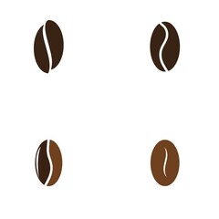 coffee bean icon vector illustration template