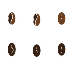 coffee bean icon vector illustration template