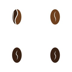 coffee bean icon vector illustration template
