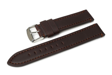 Leather watch strap