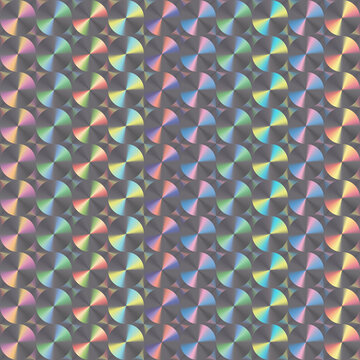 Hologram sticker background. Modern holo paper background with colored overflows. Colourful retro rainbow hologram paper.
