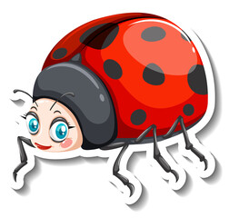 Ladybug animal cartoon sticker