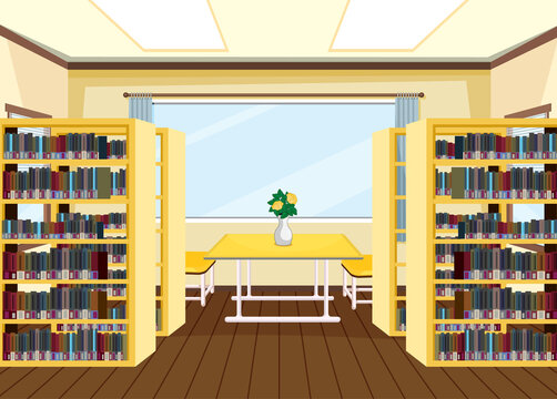 Interior design of school library