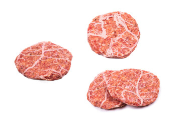 Burger cutlet isolated on white.