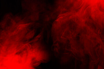 Red steam on a black background.
