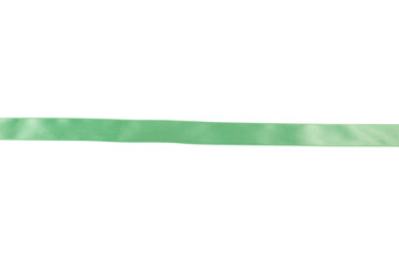 Green ribbon isolated on white background.