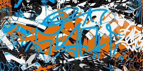 Abstract Hip Hop Street Art Graffiti Style Urban Calligraphy Vector Illustration Background Art