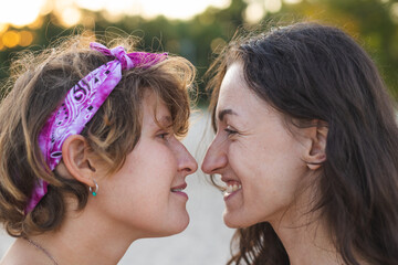 Portrait of a cute lesbian couple