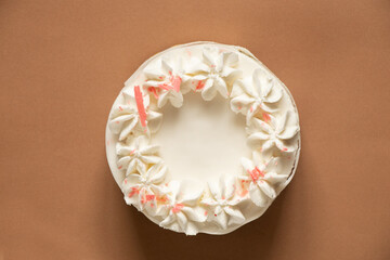 birthday cake on isolated background, holiday