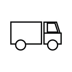Line icon truck delivery for marketplace 
