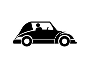 funny car icon vector isolated