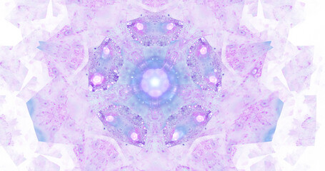 Generative fractal art. Abstract colorful glowing shapes. Fantasy light background. Digital fractal art wallpaper. 3d rendering