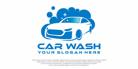 Car wash logo template illustration