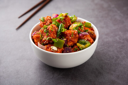 Chilli paneer starter food from India