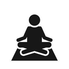 Yoga Fitness Icon. Meditation Logo