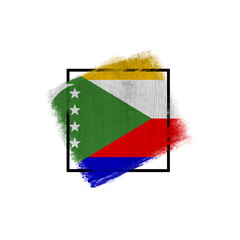 World countries. Frame in colors of national flag. Comoros