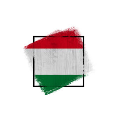 World countries. Frame in colors of national flag. Hungary