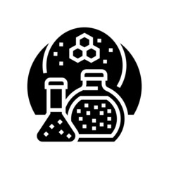 specialty chemicals glyph icon vector. specialty chemicals sign. isolated contour symbol black illustration