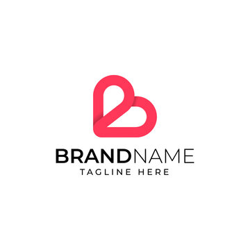 2b or b or love monogram logo