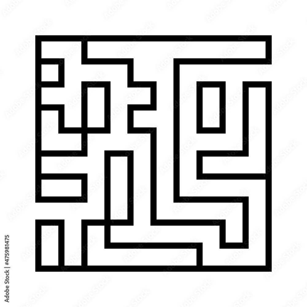 Poster Maze educational logic maze game for kids finding the right way stock illustration