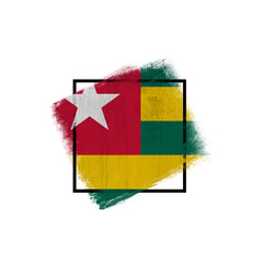 World countries. Frame in colors of national flag. Togo