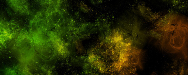 abstract space, colorful nebula, stars and sky