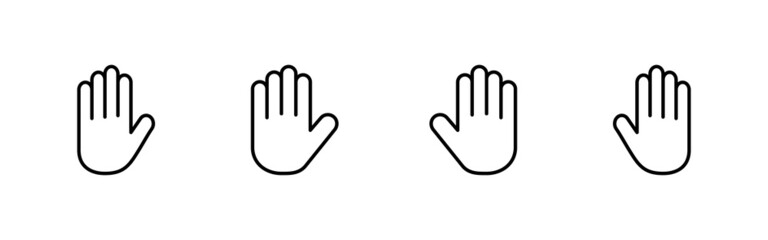 Fototapeta premium Hand icons set. hand sign and symbol. palm