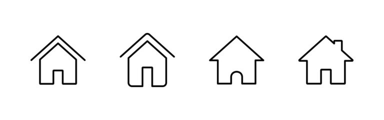 House icons set. Home sign and symbol