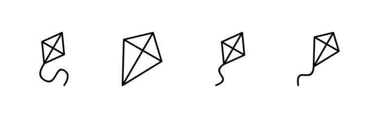 Kite icons set. kite sign and symbol