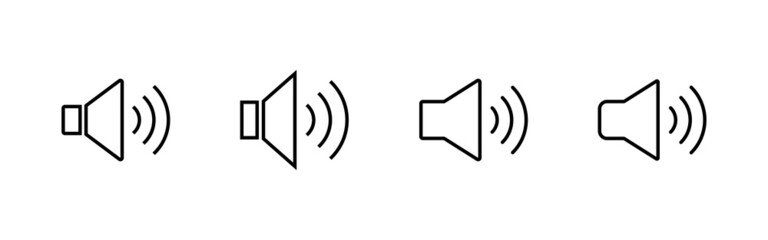 Speaker icons set. volume sign and symbol. loudspeaker icon. sound symbol
