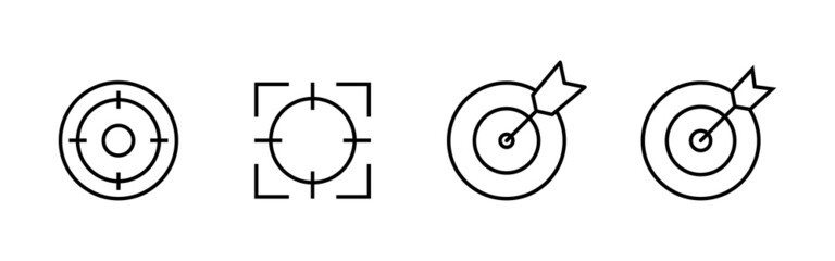 Target icons set. goal icon vector. target marketing sign and symbol
