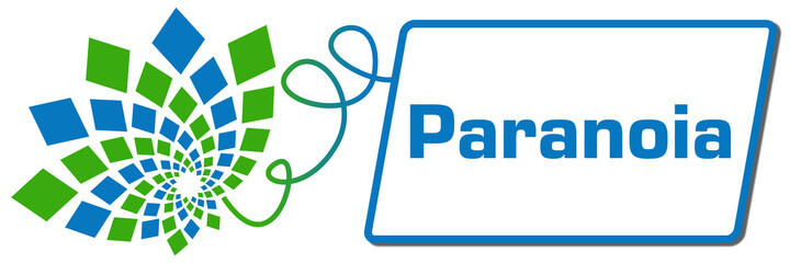 Paranoia Green Blue Squares Floral Box Line 