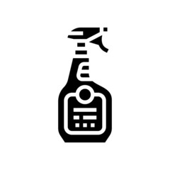 spray for cleaning window glyph icon vector. spray for cleaning window sign. isolated contour symbol black illustration