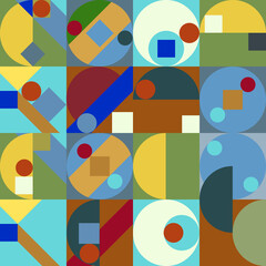 Aesthetic geometric brochures . Modern art . Bauhaus style .Abstract minimal  poster . Contemporary vector  design 