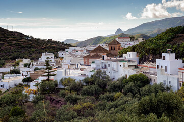Landscape of the village of Felix, in the Gador Mountains of Almeria