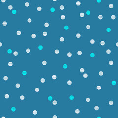 Blue Seamless Dot Repeat Pattern Background with Polkadots