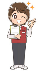 電気屋・ゲームセンター店員の女性