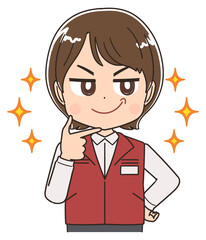 電気屋・ゲームセンター店員の女性