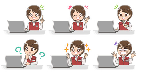 電気屋・ゲームセンター店員の女性