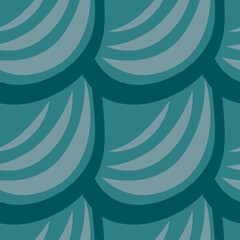Illustration A seamless pattern on a square background - the scales of a fish, mermaid or dragon. Design element