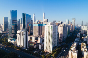 Obraz na płótnie Canvas Aerial view of landscape in Shenzhen city,China