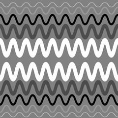 Seamless pattern on a square background - waves and zigzags. Design element