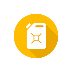 Jerry can flat icon with shadow