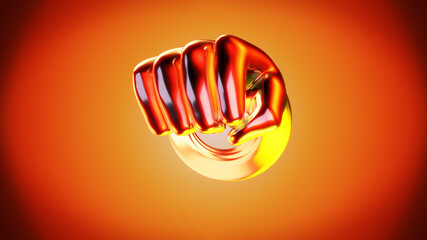 Abstract fight - 3D Illustration