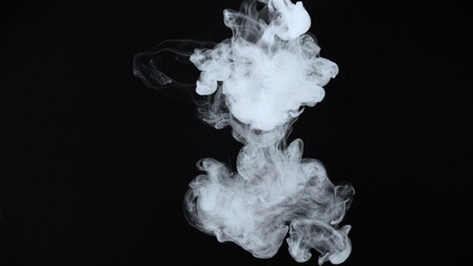 Photo of white cloudy smoke of vapour e-cigarette