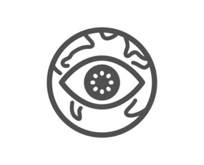 Cyber attack icon. Web protection sign. Internet phishing symbol. Classic flat style. Quality design element. Simple cyber attack icon. Vector