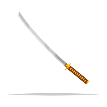 recommend clip art: Katana samurai sword vector isolated illustration