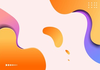 Color gradient background design. Abstract geometric background with liquid shapes. Cool background design for banner