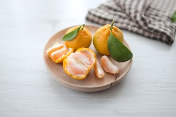 tangerines on a table
