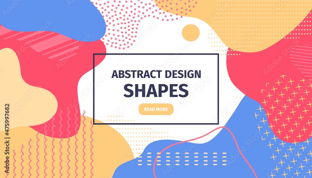 Poster abstract liquid banner background with organic fluid shapes. dynamic wavy forms and patterns for sal